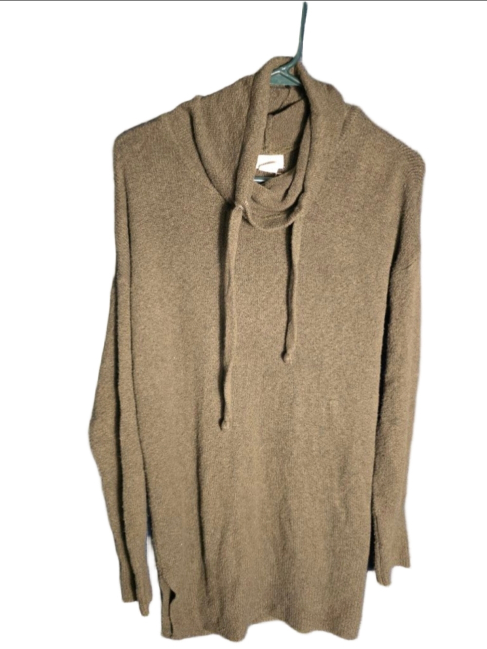 Women's Kaisley Olive Green Cowl Neck Sweater S